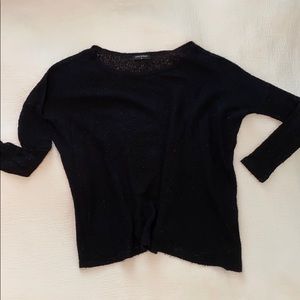 Black, knit layering sweater